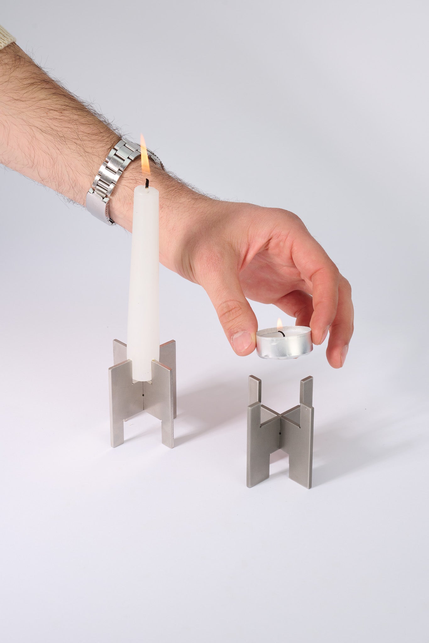 H64 // Solid Metal Candleholder