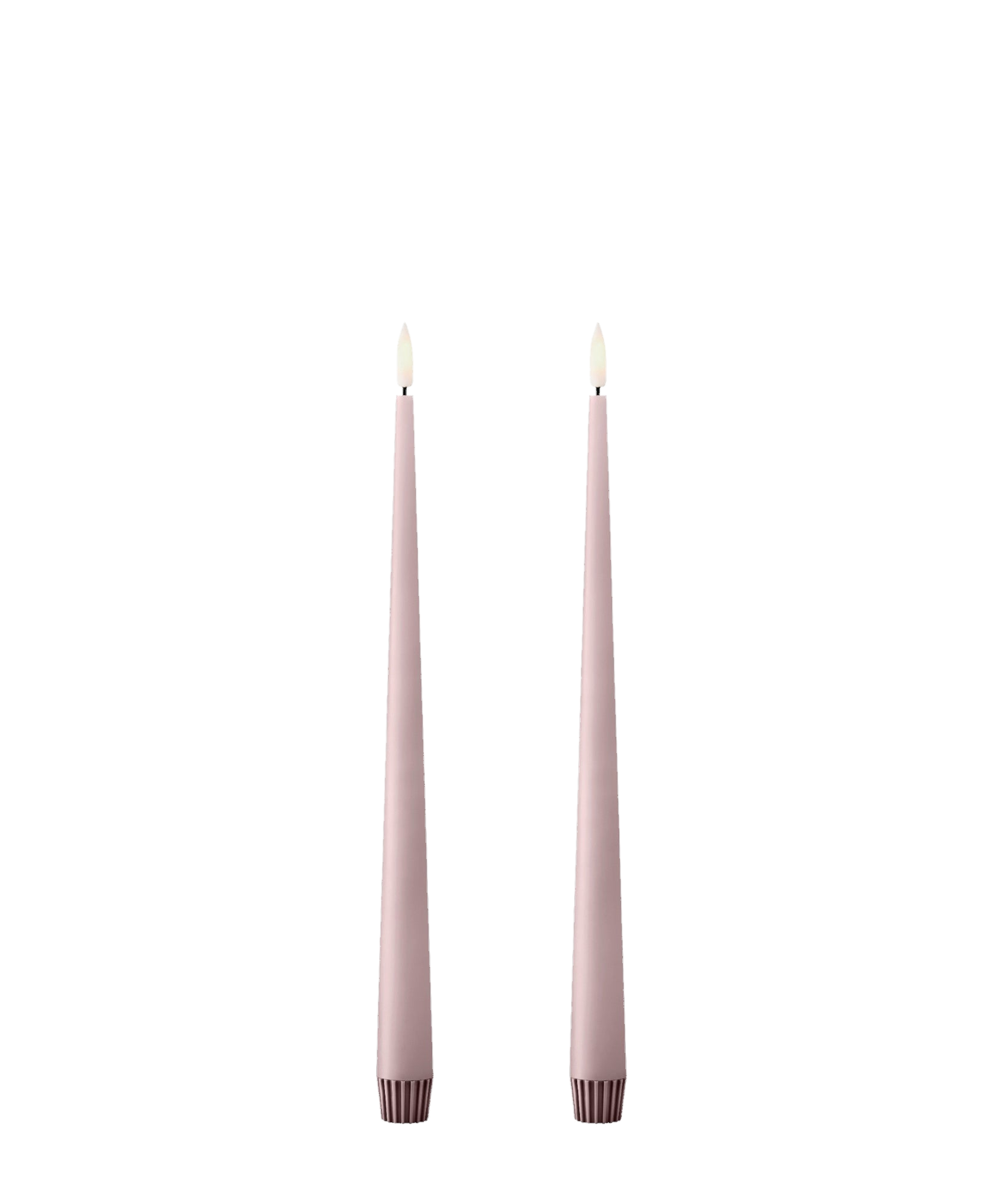 LED Taper Candles — Soft Rose