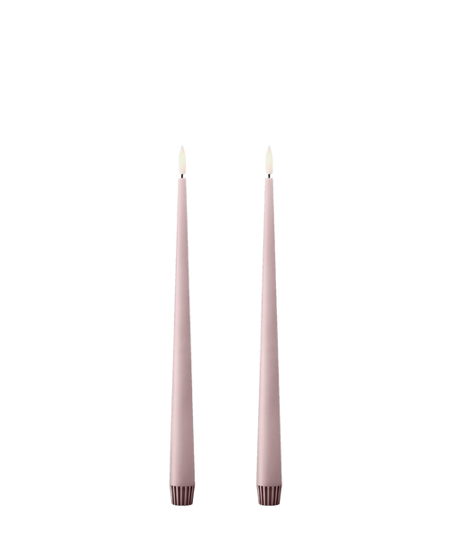 LED Taper Candles — Soft Rose