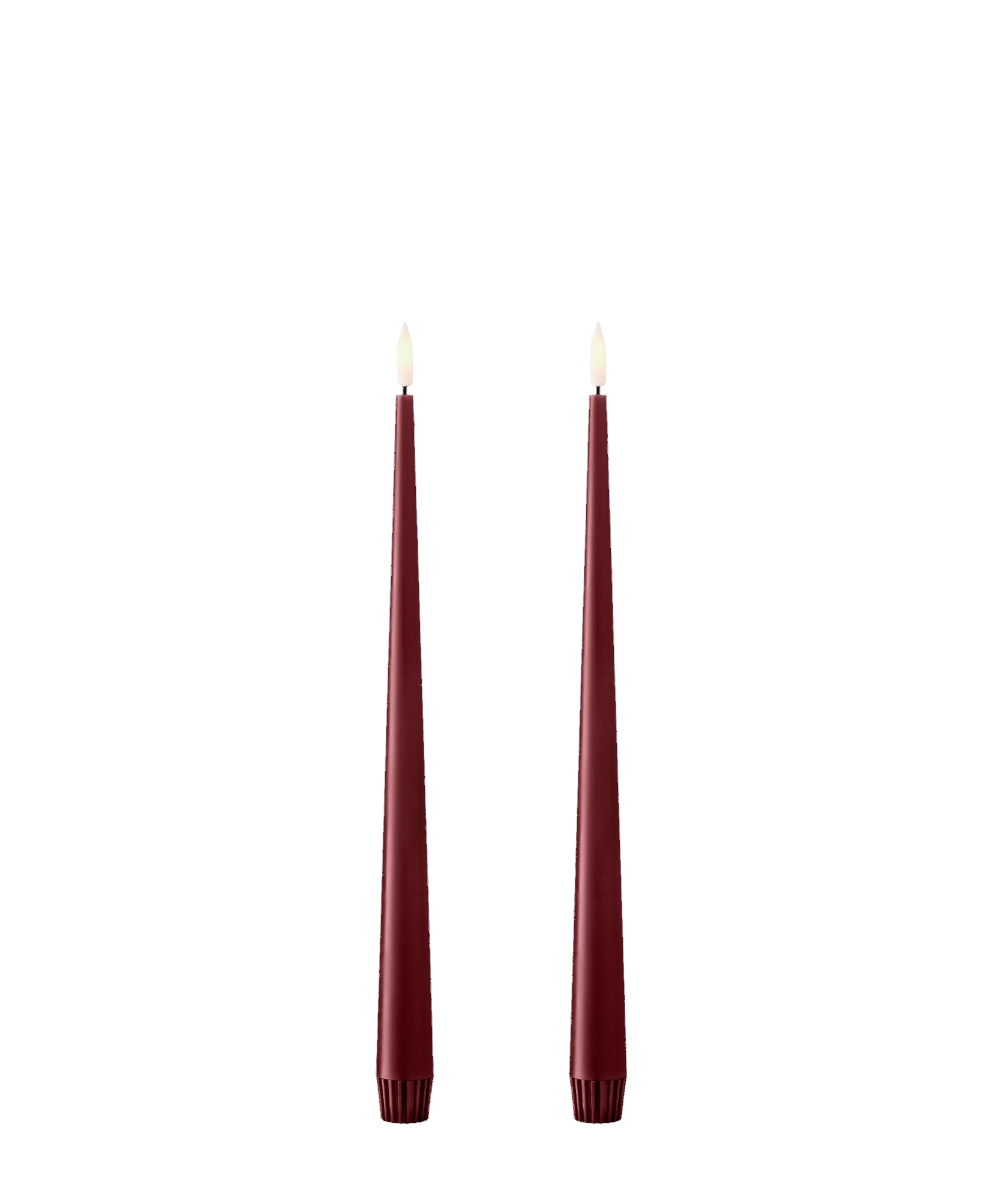 LED Taper Candles — Deep Wine