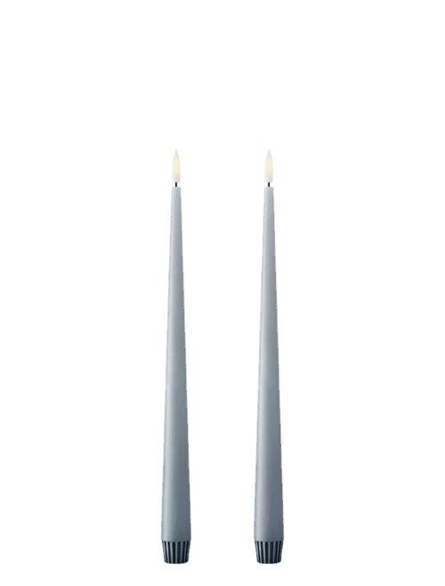 LED Taper Candles — Dusty Blue